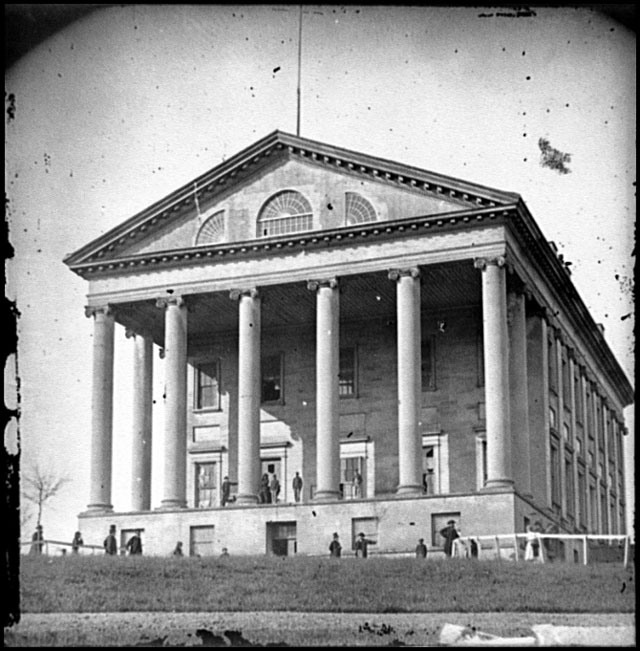 位於維吉尼亞瑞奇蒙的國會大廈，也是南方聯盟的所在地 Capitol building in Richmond, Virginia, which also served as the capitol of the Confederacy 