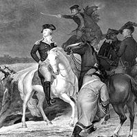 Washington passing the Delaware, evening previous to the Battle of Trenton, Dec. 25th, 1776.