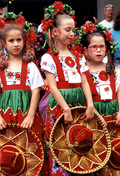 Photo of three girls in costume