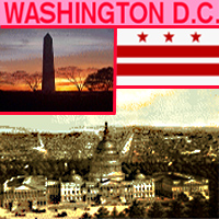 graphic of map, flag and images of Washington, D.C.