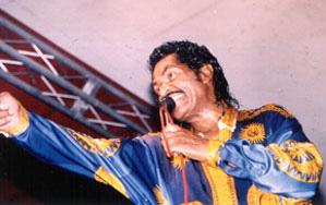 Photo of Bobby 'Chickenhead' Rush singing