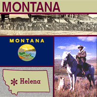 graphic map and images of Montana