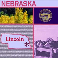 graphic map and images of Nebraska