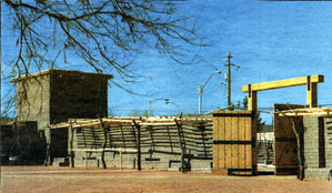 Photo of reconstruction at the Old Las Vegas Mormon Fort State Historic Park