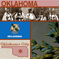 graphic map and images of Oklahoma