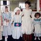 Photo of five young girls in Colonial costumes