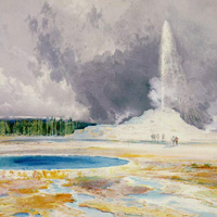 'The Castle Geyser, Upper Geyser Basin, Yellowstone National Park.'