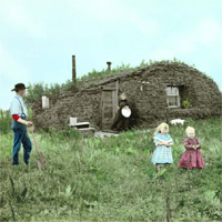 John Bakken sod house