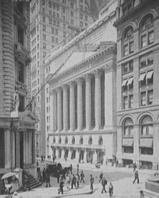 New York Stock Exchange, between 1900 and 1905.