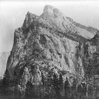 Bridalveil Fall from Cathedral Trail, Yosemite National Park, Calif, 1860.