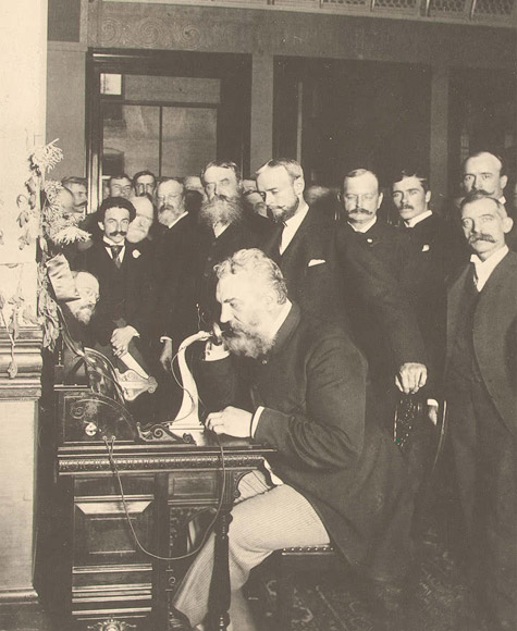 Alexander Graham Bell Speaking on the Phone, 1892