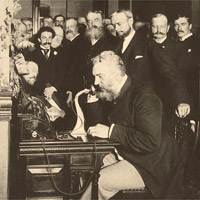 Alexander Graham Bell Speaking on the Phone, 1892