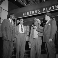 Thelonious, McGhee, Eldridge, and Hill, 1947.