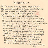 'The Gift Outright' Poem read by Robert Frost at the 1961 inauguration of John F. Kennedy.