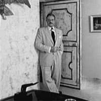 Raymond Loewy Associates, 488 Madison Ave., New York City. Mr. Loewy at door, 1950