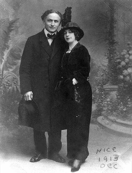 Harry and Beatrice Houdini in Nice, France, 1913.