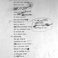 Draft of Hughes' 'Ballad of Booker T.'