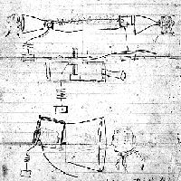 Alexander Graham Bell's design sketch of the telephone, ca. 1876.