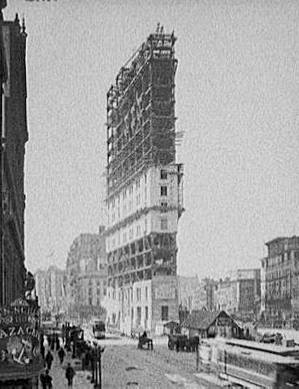Times Building Under Construction, New York, New York, ca. 1903.