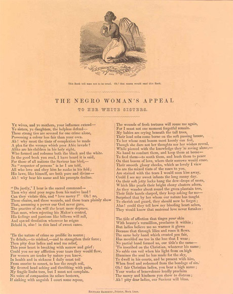 A slave woman's appeal to her white sisters