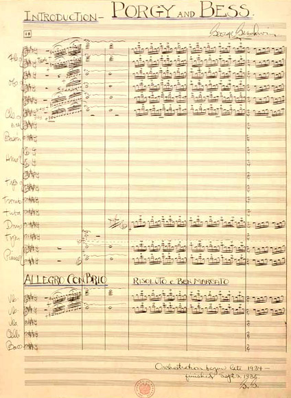 Porgy and Bess Title Page