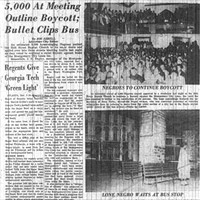 5,000 at Meeting Outline Boycott; Bullet Clips Bus