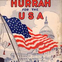 Cover of sheet music for 'Hurrah for the U S A' 1915