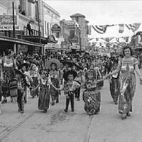 Children's parade, Charro Days fiesta, Brownsville, Texas, 1942.