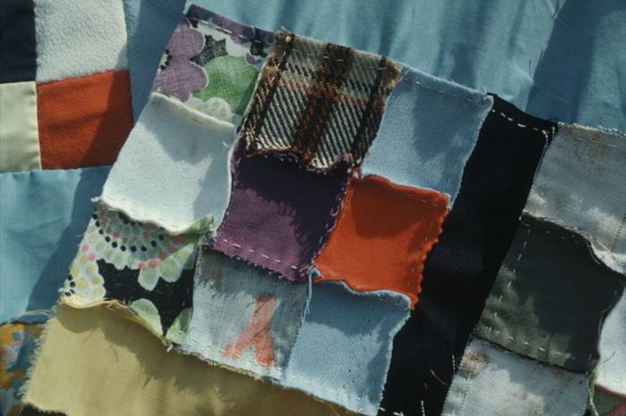 A quilt piecing detail from 1978