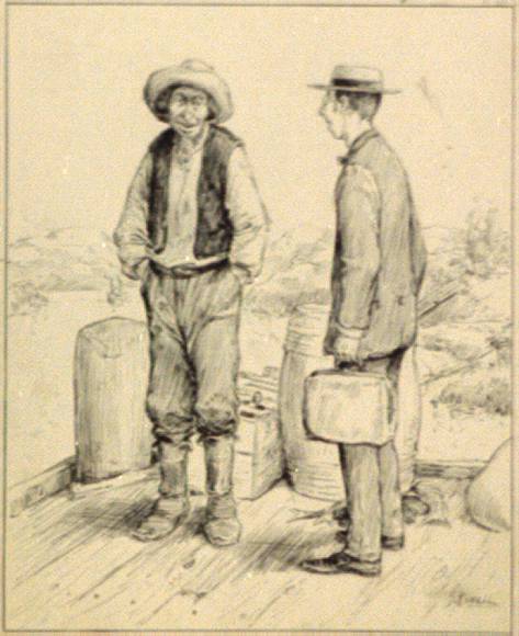 Swim? Not a Bit, Stranger, but I Reckon if Ye'd Drap me down in the Middle of This Yhur River, I Reach Land ...