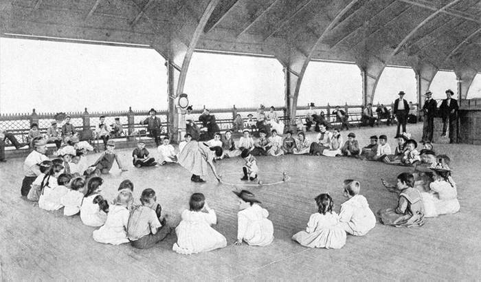 Roof Top Playgrounds, Children Playing, New York, NY.
