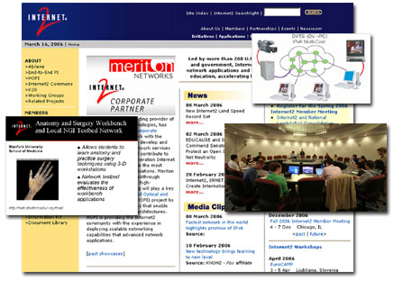 一個由多方組成的國
際聯合體正在努力研發新一代互聯網。迄今為止取得的成果包括：通過優質數字視頻流
進行實時教育示範；製作和分享藝術珍品的三維數字圖像；連接電子顯微鏡等昂貴的科
學設備，以供不同地點的許多用戶使用。
