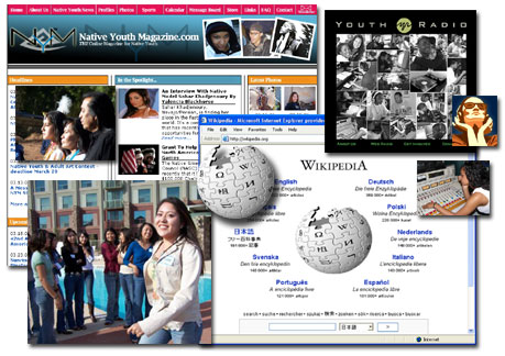身處不同地區
但有著共同興趣愛好的人能夠通過土著青年雜誌網、青年電台和維基百科之類的
網站交流信息、思想和目標。(土著青年雜誌網、青年電台和維基百科供稿)