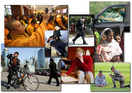 無處不在的手機已經
在日常生活中產生影響；第三代手機(3G)正在新的地平線上騰飛。