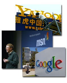 雖然雅虎、微軟、
谷歌等信息巨頭為公民提供信息資源，但在今天的網絡社會中，多元媒體使任何
一個機構都無法控制新聞和思想的傳播。