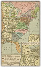 Political stability made possible by the Constitution, after the American Revolution, led to the development of a sprawling new nation, starting east of the Mississippi.