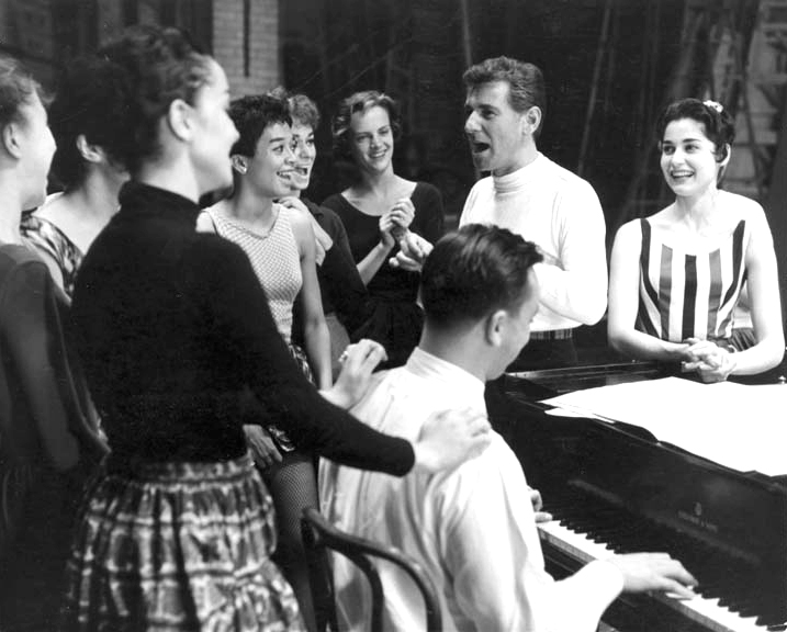 Photo 'Bernstein at rehearsal for West Side Story'