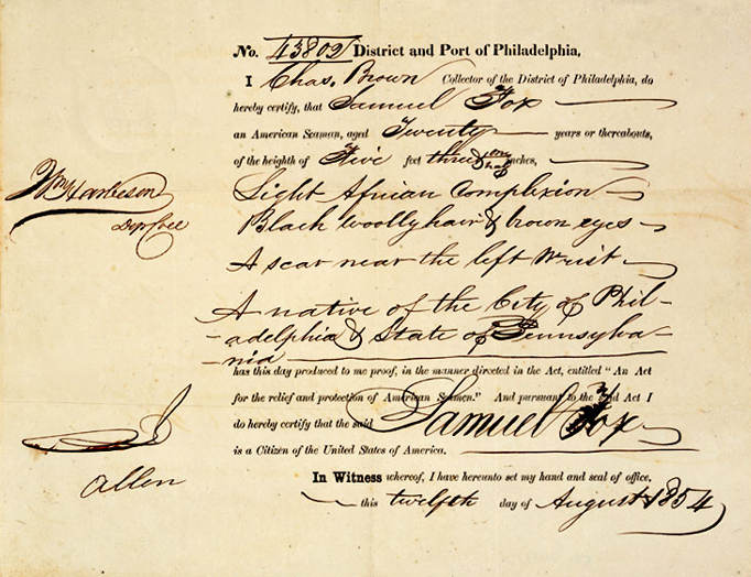 Seaman's Protection Certificate.