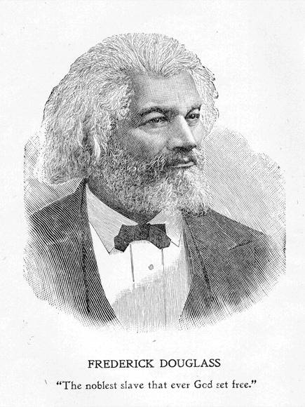 A drawing of Frederick Douglass