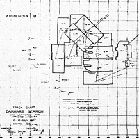 Map of U.S. Navy's search for Amelia Earhart