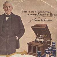 Advertisement 'I want a phonograph in every home...'.