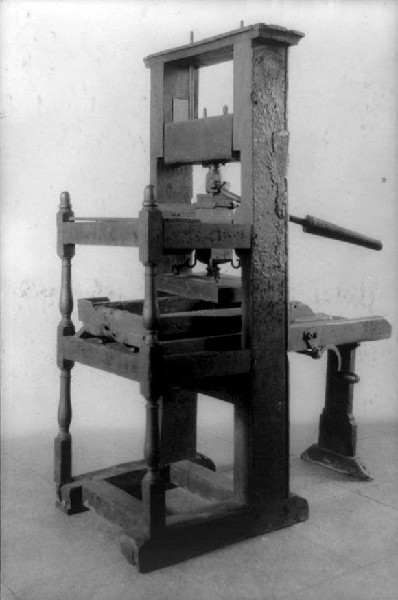 班傑明富蘭克林的印刷廠Benjamin Franklin's printing press