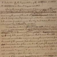 Jefferson's 'original Rough draught' of the Declaration of Independence.