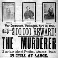 Wanted/reward poster for Lincoln's murderer.