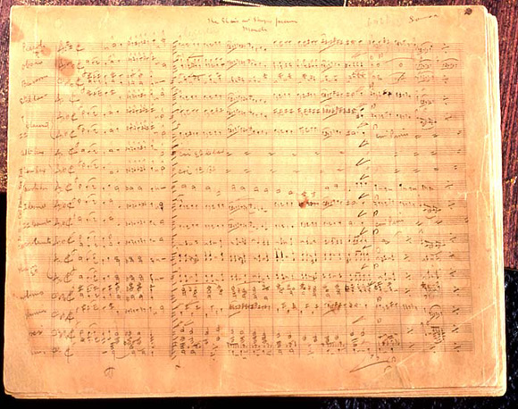 蘇沙「永恆的星條旗」作品的原始樂譜 Sousa's original score for "The Stars and Stripes Forever"
