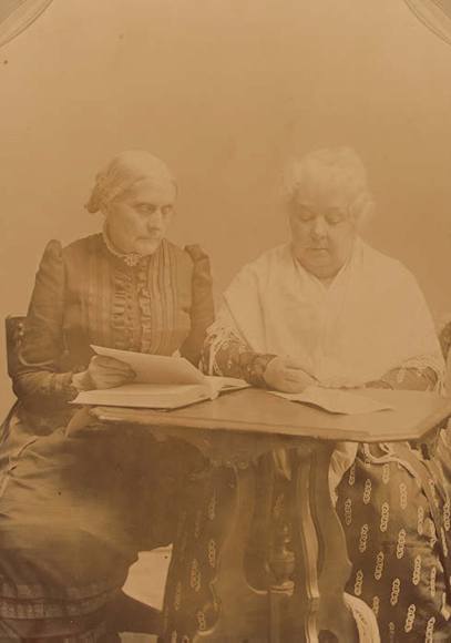 Susan B. Anthony and Elizabeth Cady Stanton.