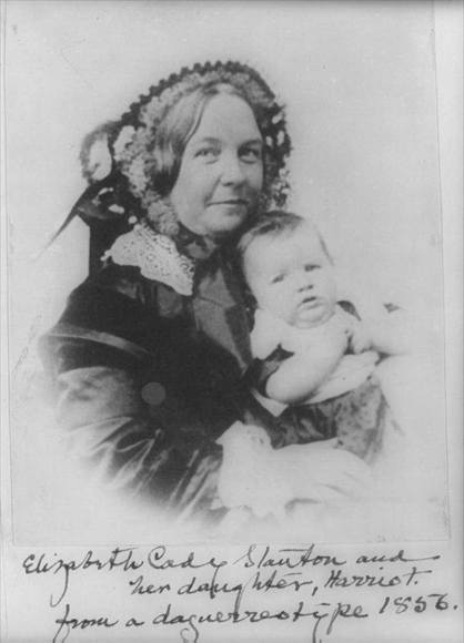 Elizabeth Cady Stanton and her daughter, Harriot, 1856.