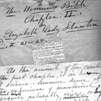 Draft of Elizabeth Cady Stanton's The Woman's Bible.