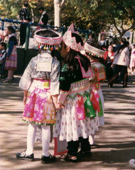 Photo of children dressed up for New Year