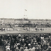 Photo of the 1941 Kentucky Derby in Churchill Downs, Louisville, Kentucky